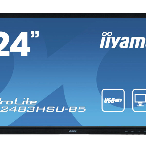 IIYAMA used οθόνη B2483HSU LED, 24" 1920x1080, VGA/DVI/DisplayPort, χωρίς βάση, Grade B - M-B2483HSU-NS-GB
