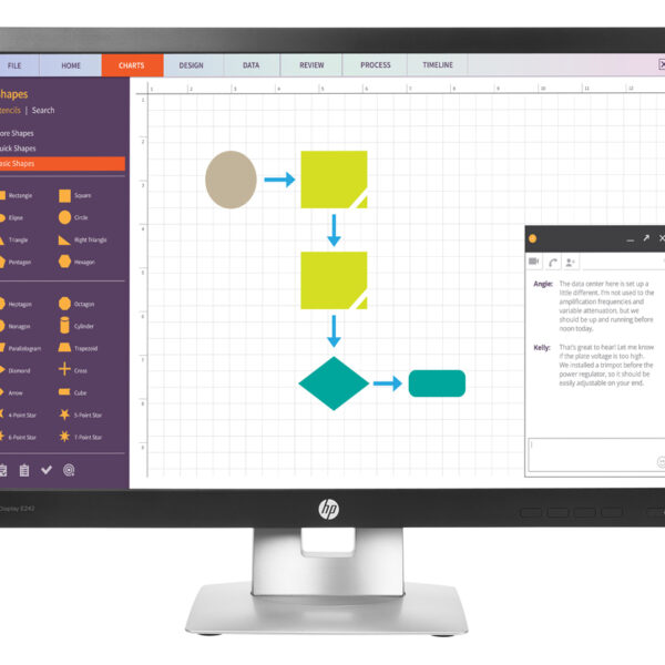 HP used οθόνη E242 LED IPS, 24" 1920x1200, VGA/DisplayPort/HDMI, Grade B - M-E242-FQ